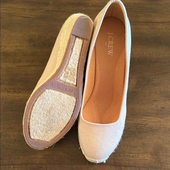 J. Crew Cream Espadrilles Elegant Design - Picture 2 of 2